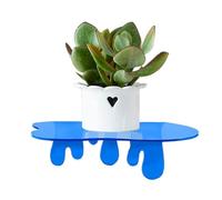 Genérico Acrylic Shelf, Wall Display, Floating Organizer, 18 x 10,4 x 11,5 cm transparente diseño, Space Saver, (2 Pack Clear), Bathroom Bedroom Living Room Display Items Like Photo Frames