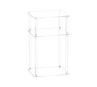 Genérico Acrylic Side Table, Small End Table Organizer Shelf, Lightweight Clear Design, Multifunctional Use for Bedroom Bathroom Dorm Living Room Hotel, 11.81x9.84x19.69 Inches