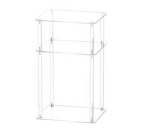 Genérico Acrylic Slim End Table - Clear 3 Tier Nightstand Bedside Furniture, Transparent Build, Space Saving Design, Modern Minimal Accent Style | Home Decor Furniture Kit, Small Space Organization