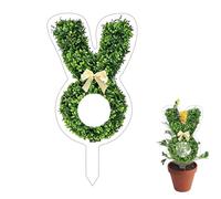 Genérico Acrylic Tree Ornament - Easter Bunny Stake Set, Weatherproof Animal Cutout for Yard, High-Gloss Decorative Plate for Flower Pots, Garden Supplies, Whimsical Garden Art for Holiday Park