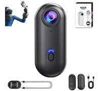 Genérico ActionSnap-4K Thumb Action Camera,Mini Body Camera ActionCam with Audio&Video,Go Snap Cameras with 4k/1080p,170° Wide Angle,Mount Anywhere For Work Travel Pet Walk (Black-1080Simple,NO Card)
