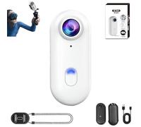 Genérico ActionSnap-4K Thumb Action Camera,Mini Body Camera ActionCam with Audio&Video,Go Snap Cameras with 4k/1080p,170° Wide Angle,Mount Anywhere For Work Travel Pet Walk (White-1080Simple,128G)