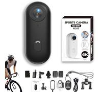 Genérico ActionSnap-Thumb Action Camera, 4k Thumb Action Camera, Wearable Mini Gosnap Body Camera with 360° Rotation Spring Clip, for Cycling, Travel, Pets, Underwater (4K-Black,32g)