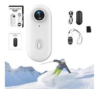 Genérico ActionSnap-Thumb Action Camera, Treklon-Treklon 4s Body Cameras, HD 1080p/4K Mini Wearable Action Body, Wearable POV CAM with 170° Wide Angle for Cycling, Skiing,Diving (White 1080P,128G)
