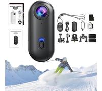 Genérico ActionSnap-Thumb Action Camera, Treklon-Treklon 4s Body Cameras, HD 1080p/4K Mini Wearable Action Body, Wearable POV CAM with 170° Wide Angle for Cycling, Skiing,Diving (Black 4k,128G)