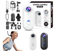 Genérico ActionSnap-Thumb Action Camera, Treklon-Treklon 4s Body Cameras, HD 1080p/4K Mini Wearable Action Body, Thumb Size Mount Anywhere, 360° Rotation, for Travel,Cycling (White,1080P)