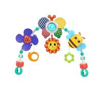 Genérico Activity Arch Toys - Honeybee Stroll Stroller | Foldable Toy Crib Mobile For Bassinet Boys Girls, Adjustable Travel Pram Car Seat Bar Sensory Hanging Rattle Developmental Musical Teether Set