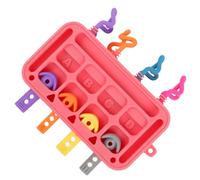 Genérico Activity Board, Silicone Plug-in Board Toys, Early Development Educational Toy for Kids Ages 1-3, Fine Motor Skill Building and Sensory Learning Playset, 17x15cm/6.69x5.91 Inches
