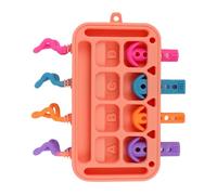 Genérico Activity Board, Silicone Plug in Boards Toys, 6.69x5.9in Early Development Educational Toy, Design, Interactive Learning Tool for Kids Aged 1 to 3 Years Old