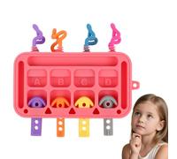 Genérico Activity Board, Silicone Plug in Boards Toys, 6.69x5.9in Early Development Educational Toy, Design, Interactive Learning Tool for Kids Aged 1 to 3 Years Old