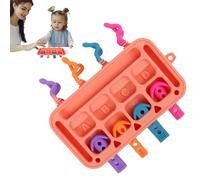 Genérico Activity Board, Silicone Plug-in Toys, Early Development Toy, Safe and Sturdy Design, for Kids Aged 1-3, Educational Learning and Motor Skill Activity, 17x15cm/6.69x5.91 Inches