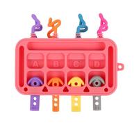 Genérico Activity Board, Silicone Plug-in Toys, Early Development Toy, Safe and Sturdy Design, for Kids Aged 1-3, Educational Learning and Motor Skill Activity, 17x15cm/6.69x5.91 Inches