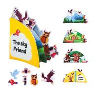 Genérico Activity Fabric 14.5cm - Soft Tear Proof Sensory Toy For Learning Animals - Farm Wildlife Cognitive - Early Educational