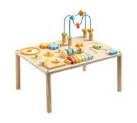 Genérico Activity Table, Learning Table with Wooden Educational Toys, 15.55x11.61x12.99 Inches Shape Sorter Bead Maze for Enhanced Motor and Cognitive Skills, Kids Preschool Daycare Toy