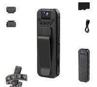 Genérico Actualous Body Camera, HD 1080p Rechargeable Mini Body Camera with Night Vison&180° Rotating Lens, Wearable Audio Video Recorder, Small POV CAM for Indoor, Outdoor, Traveling, Sport (64G)
