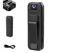 Genérico Actualous Body Camera, HD 1080p Rechargeable Mini Body Camera with Night Vison&Rotating Lens, Wearable Recording, Portable for Indoor, Outdoor, Traveling, Sport (WiFi)