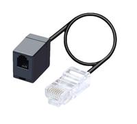 Genérico Adaptador De Cable De Red RJ45 A RJ11 - Conector 8P4C A 6P4C Contactos Chapados En Oro | Convertidor De Ethernet A Teléfono, Divisor De Enchufe LAN Para Enrutador, Módem, Fax