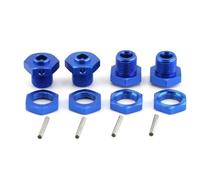 Genérico Adaptador de Cubo hexadecimal de Rueda de Metal de 17 mm con Tuerca Compatible con 1/8 3S4 4x4 RC Cars se Adapta a 550 Mega Piezas de actualización para vehículos 4x4(Blue)