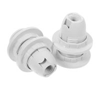 Genérico Adaptador de Rosca Completa E14 para Lámparas de Pie y Candelabros, Kit de 2 Piezas Casquillo de Plástico Blanco para Reemplazo Fácil y Uso Versátil