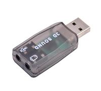 Generico Adaptador de sonido estéreo USB para ordenador | Adaptador de audio USB externo 2 en 1 | No se necesita controlador