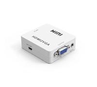Genérico Adaptador HDMI a VGA 1080P con Audio, Convertidor HDMI a VGA con alimentación USB, Plug & Play, Compatible con PC, Portátil, DVD, HDTV, Monitor y Proyector