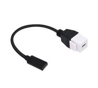 Genérico Adaptador Keystone Tipo USB C Cable de inserción extensión a de 10Gbps para Panel de Salida de Placa de Pared Cable Tipo Montaje en Panel de 20CM