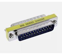 Genérico Adaptador Mini Gender Changer D-Sub 25 Macho - Macho
