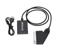 Genérico Adaptador Plugs and Play SCART a HDTV con resolución 720P 1080P Compatibilidad con Reproductores de Discos CRT de Juegos SCART a HDTV