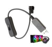 Genérico Adaptador USB A Ventilador | Conector USB de 3 y 4 Pines | Adaptador De Velocidad Total del Ventilador,para PC, Dispositivos Electrónicos, De Refrigeración, Mantenimiento De Coche