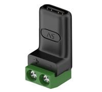 Generico Adaptador USB C - Conector terminal macho de 2 pines | Adaptador USB C de 2 pines sin soldadura | para Industrial Científico DIY móviles tabletas pequeños electrodomésticos