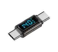 Genérico Adaptador USB C Macho a Macho, Conector USB C a C,Adaptador C de 140 W con Pantalla Digital | Convertidor de Cable de Cargador, Paso de vídeo de 8K a 60 Hz, Adaptador C de Carga rápida par