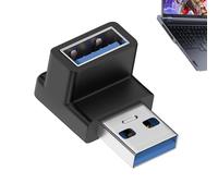 Genérico Adaptador USB de ángulo Recto, Adaptador de 90 Grados - de extensión USB A Macho a Hembra,Transferencia de Datos de 10 Gbps, Adaptador de Conector, Conector Extensor para computadora