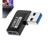 Genérico Adaptador USB de ángulo Recto, Adaptador USB de 90 Grados - 3.0 A Macho a Hembra,Transferencia de Datos de 10 Gbps, Adaptador de Conector, Conector Extensor para computadora