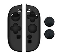 Genérico Adecuado para Switch 2 para Joy-Con Funda de silicona de goma + Tapa de joystick para Switch 2 para funda protectora de controlador (Negro)