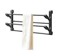 Genérico Adhesive Double-Layer Foldable Space Saving Wall Mount Shoe Rack | Angled Shoe Organizer Holder Wall Mount Shoe Rack for Home Living Room Bathroom Apartment Hotel RV Tile Marble Glass Mirror