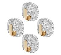 Genérico Adhesive Towel Hooks for Bathrooms - ABS Acrylic, 4 Piece Waterproof Wall Hooks | Water Wave Texture Holder for Shower Door, Toilet, Coat, Towel, Purse, Key, Hat, Backpack