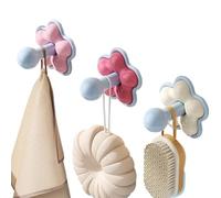 Genérico Adhesive Wall Hooks - Heavy Duty No Drilling Organizer Hanger, 2.32x1.77 inches Strong Self Adhesive Wall Hooks, Shower Walls Organizer Hook for Towels Coats Hats Keys Bags Bedroom