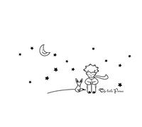 Generico Adhesivo mural The Little Prince Boy Stars Moon Home Decor Pegatinas murales creativo y útil Tratamiento seductor