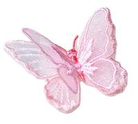 Generico Adhesivo para ropa Mariposa termoadhesiva bordada a mano parches de hierro cosido parches escapatoria accesorios apliques decoración ropa DIY rosa NovedadDeft ha sido elaborado