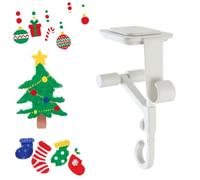 Genérico Adjustable 2 in 1 Double Mantel Hangers for Front Door, 2025 New Christmas Fireplace Stocking Garland Hanger, for Hold Christmas Stocking and Hang Garland (White)