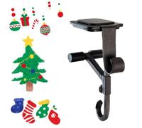 Genérico Adjustable 2 in 1 Double Mantel Hangers for Front Door, 2025 New Christmas Fireplace Stocking Garland Hanger, for Hold Christmas Stocking and Hang Garland (Black)