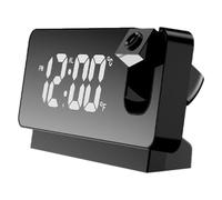 Genérico Adjustable Alarm Clock - Slim Led Clock, Bedside Clocks with Projector Design, Rechargeable Clocks for Room Display, Home Item Digital Alarm, Portable Timepiece for Morning Routine