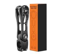 Genérico Adjustable Bicycle Stem | Aluminum Alloy 31.8mm XT-A822 3.18x9-14.5cm | Handlebar Riser Extension | Mountain Bike Angled Stem Height Adjustable Black Cycling Accessory