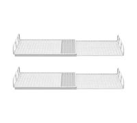 Genérico Adjustable Cabinet Shelves Expandable Metal Storage Rack 2 Pieces