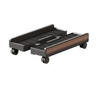 Genérico Adjustable Computer Tower Stand with Brake Wheels, CPU Cart, PP and Stainless Steel Construction, for Workplace, Home, E-Sports, Laptop, Printer, Monitor, Game Room