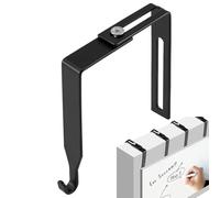 Genérico Adjustable Cubicle Hanger | Iron Over Door Hook, Black | Glass Partition & Panel Clip | Space Saving Organizer For Office, Home, Bathroom, Kitchen