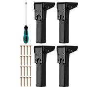 Genérico Adjustable Furniture Metal Feet, Heavy Duty Steel Hardware, 30cm and 40cm, Anti-Slip Rubber Pads, Protector Replacement Design, Metal Table Legs for Sofa Bed Cabinet Dresser