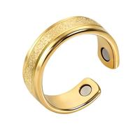 Genérico Adjustable Magnetic Ring - Elegant Alloy Finger Accessory for Women | Polished Metal Design with Comfortable Fit, Open Band Fashion Jewelry, Everyday Ring for Sleeping Commuting Travel Party
