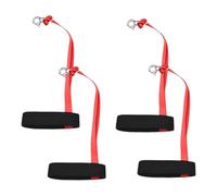 Genérico Adjustable Ski Straps - 4X Polyester Wrist Bands for Gloves | Black and Red with Anti-Lost Function, Sport Lanyard for Skiing Cycling Motorcycle Travel, Mountaineering Accessories