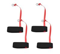 Genérico Adjustable Ski Straps - 4X Polyester Wrist Bands for Gloves | Black and Red with Anti-Lost Function, Sport Lanyard for Skiing Cycling Motorcycle Travel, Mountaineering Accessories